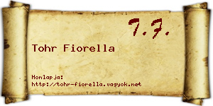 Tohr Fiorella névjegykártya