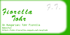 fiorella tohr business card